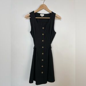Everly Black Button-Down Dress